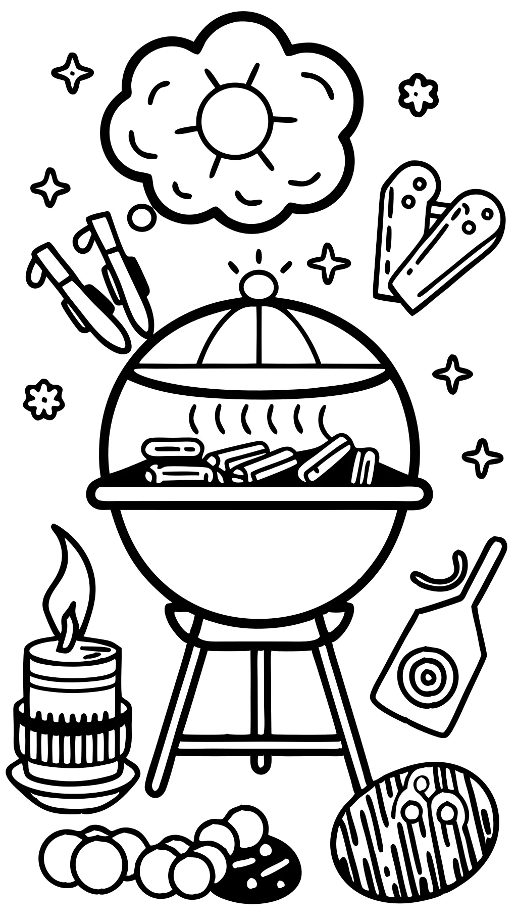 coloriages de barbecue